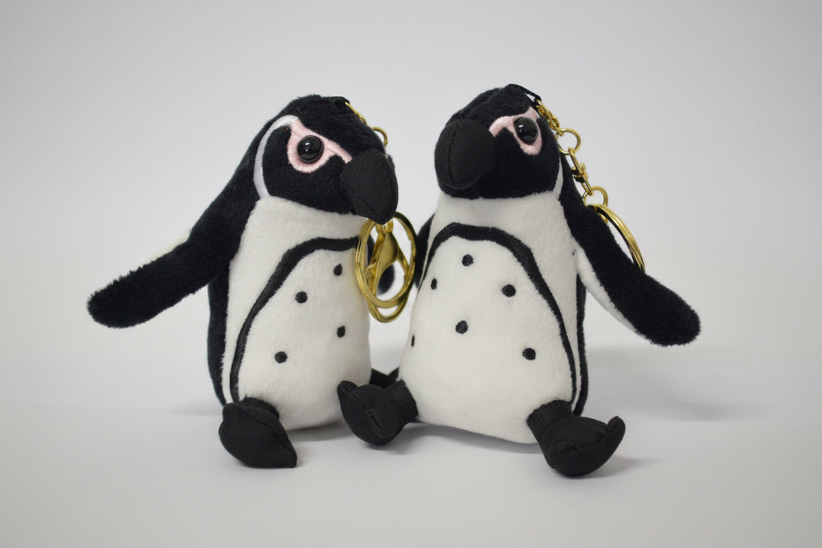 Plush African Penguin Keyring