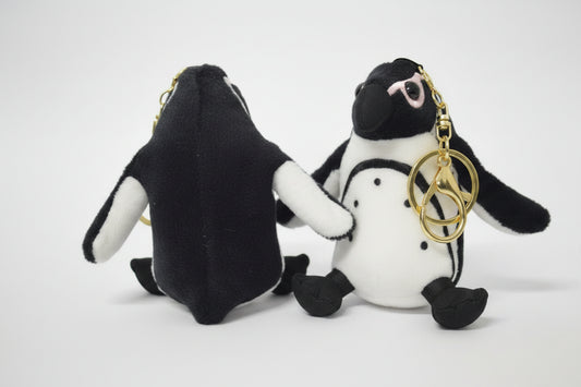 Plush African Penguin Keyring